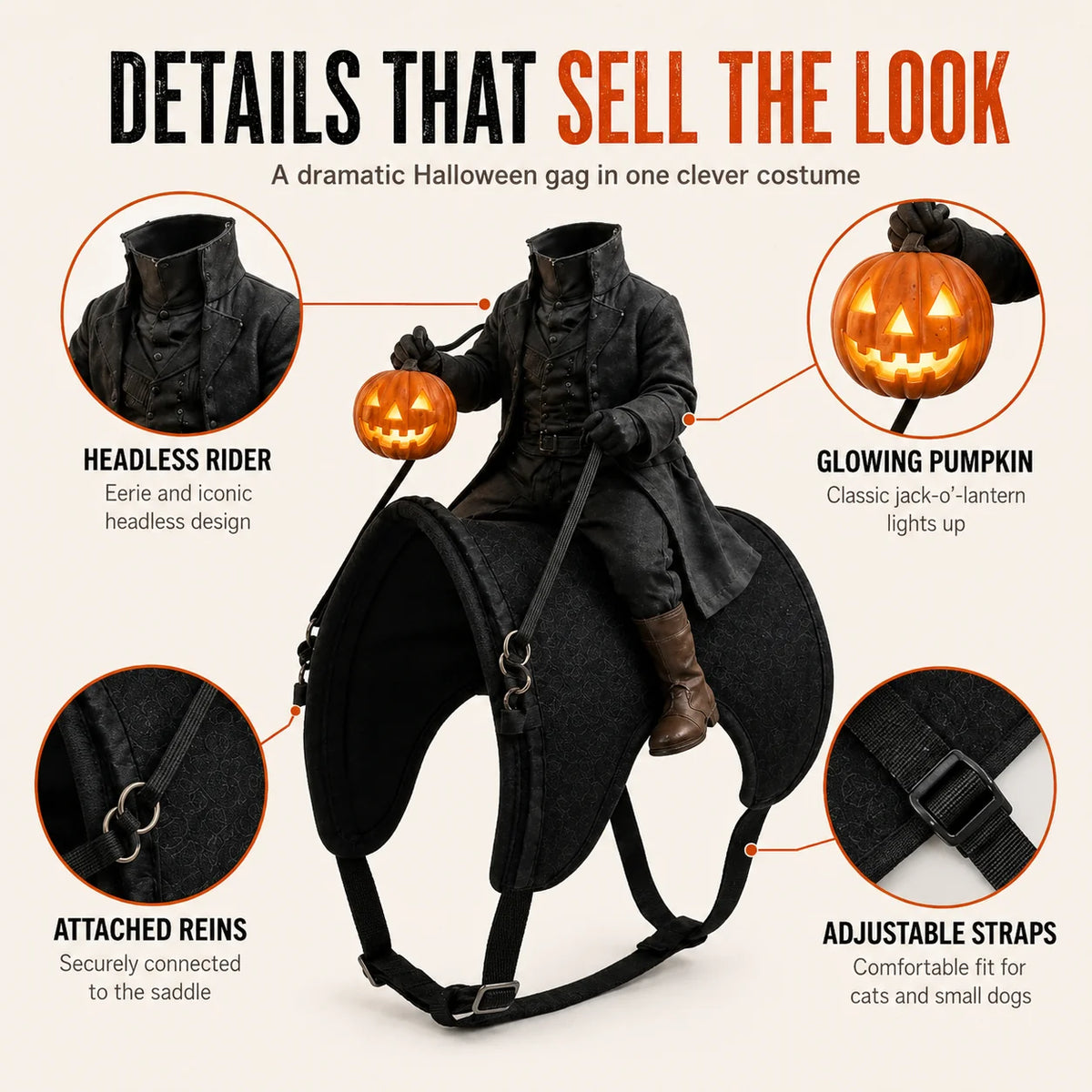 SpookRider – Headless Horseman Pet Halloween Costume