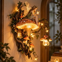 MystiGrove – Enchanted Mushroom Fairy Wall Light