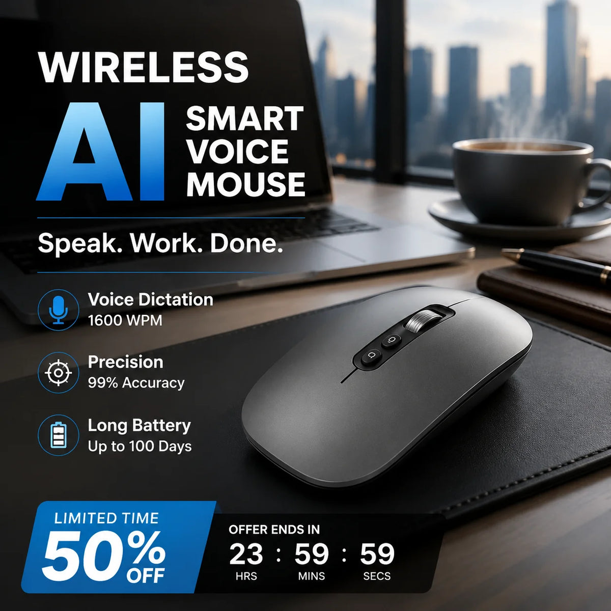 VoiceCore – AI Smart Wireless Voice Mouse