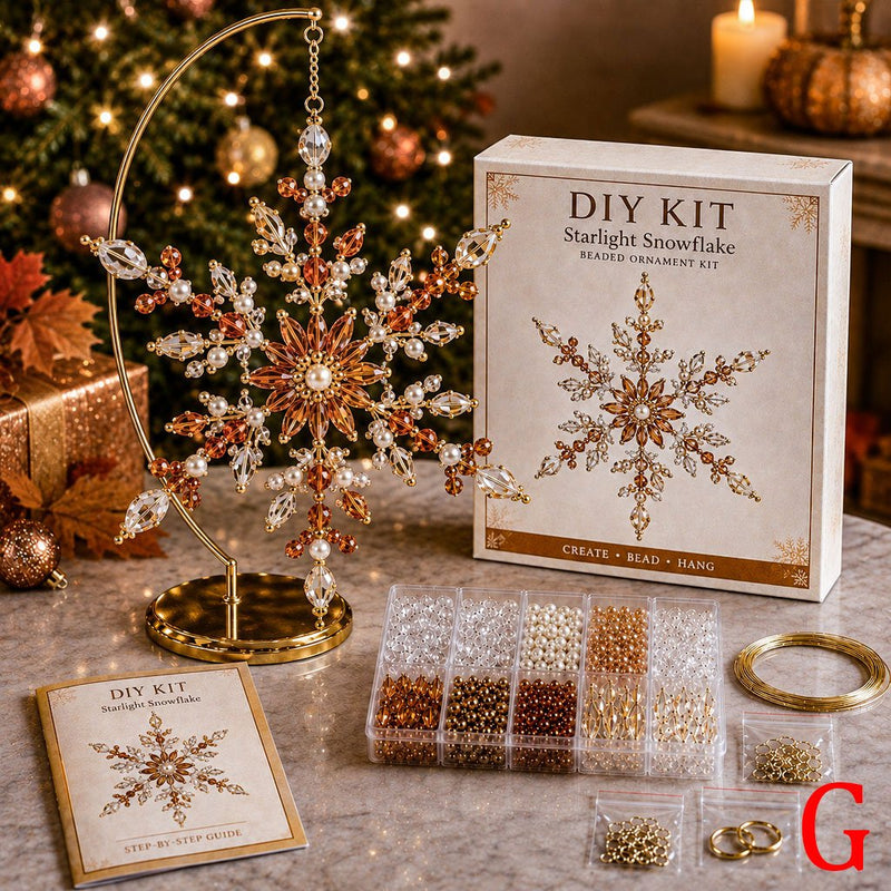 FrostLuxe – Beaded Snowflake Ornament DIY Kit