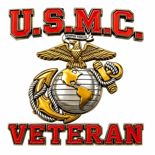 PatriotShield – Premium Marine Veteran Car Emblem