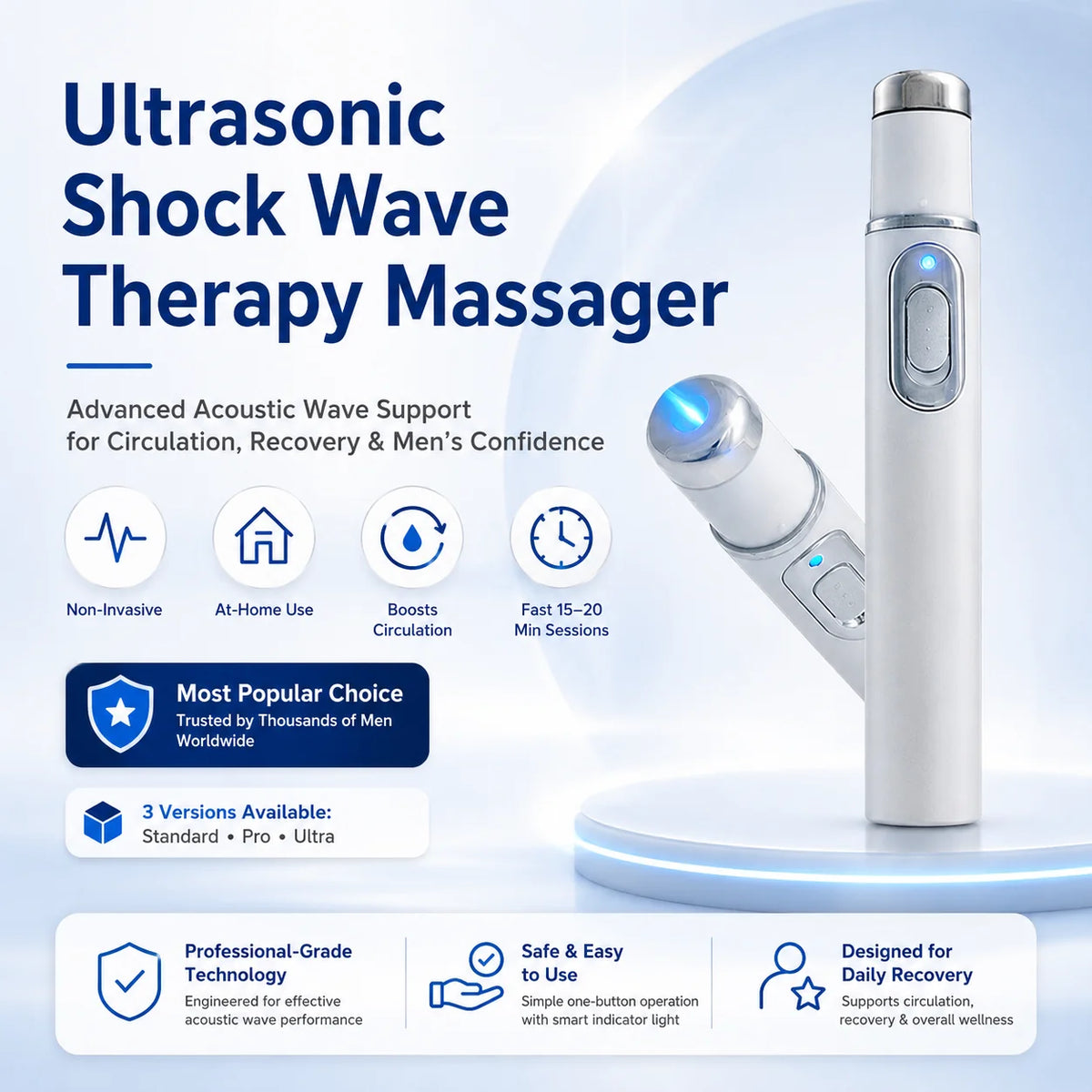 PulseVanta – At-Home Acoustic Shock Wave Therapy Massager