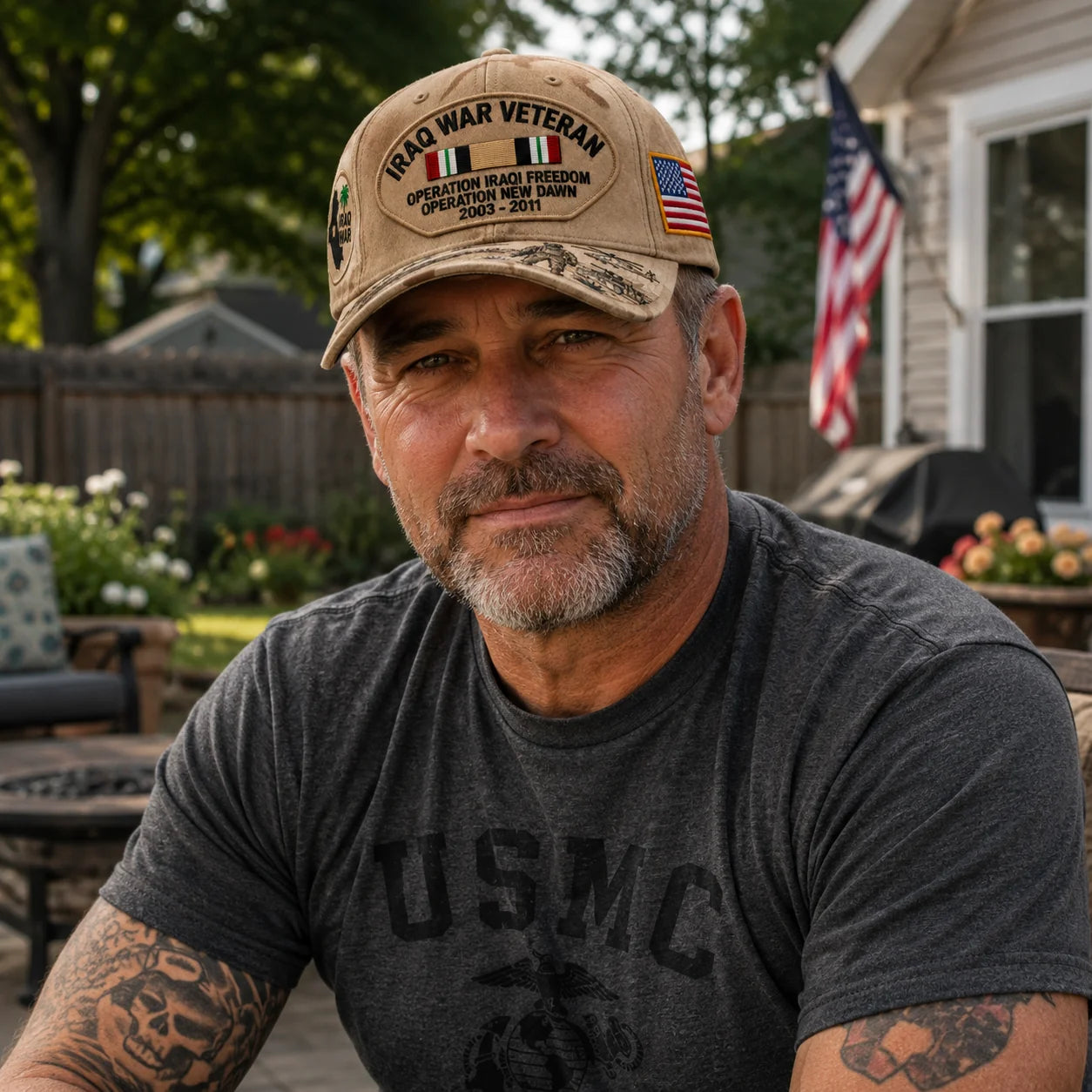 LegacyGuard – Embroidered Iraq Military Tribute Cap
