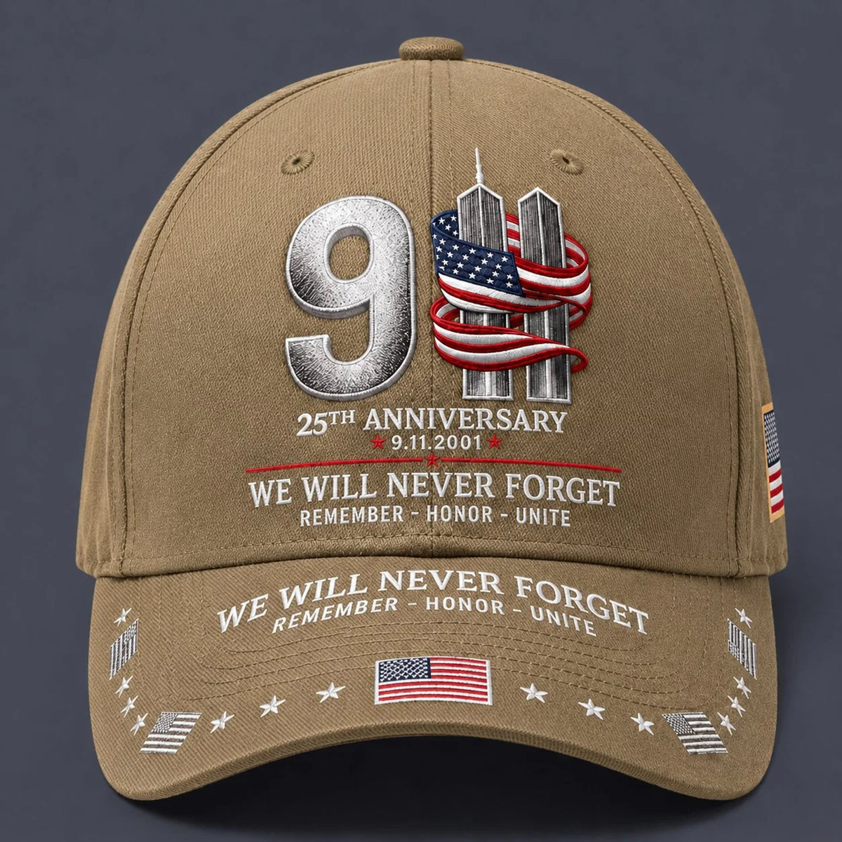 HonorCrest – 9/11 25th Anniversary Memorial Baseball Cap