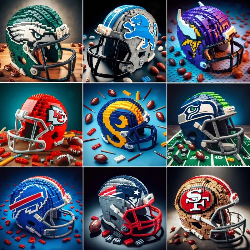 TouchdownBuild – NFL Team Helmet Brick Kit