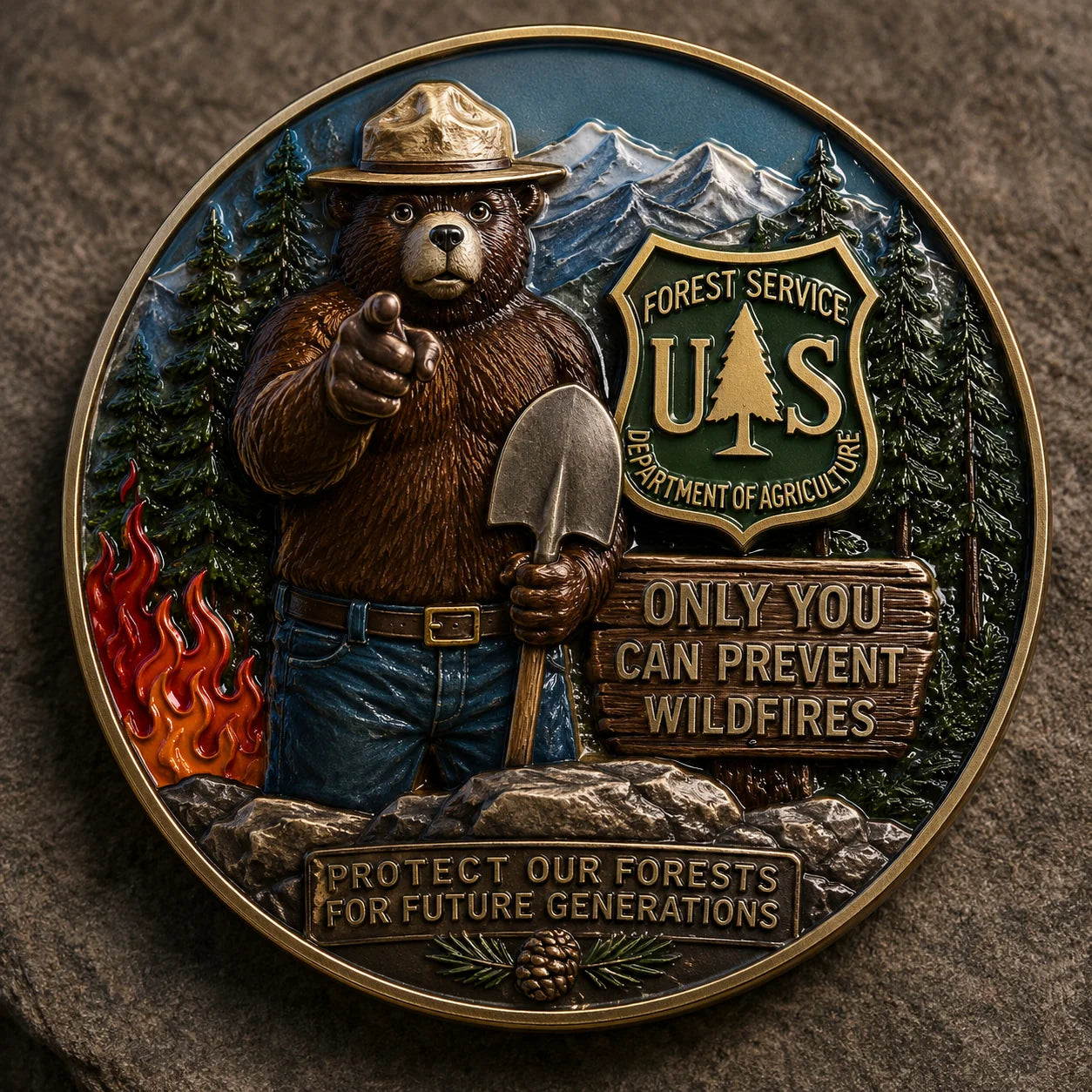 HonorMint – USFS Wildfire Prevention Challenge Coin