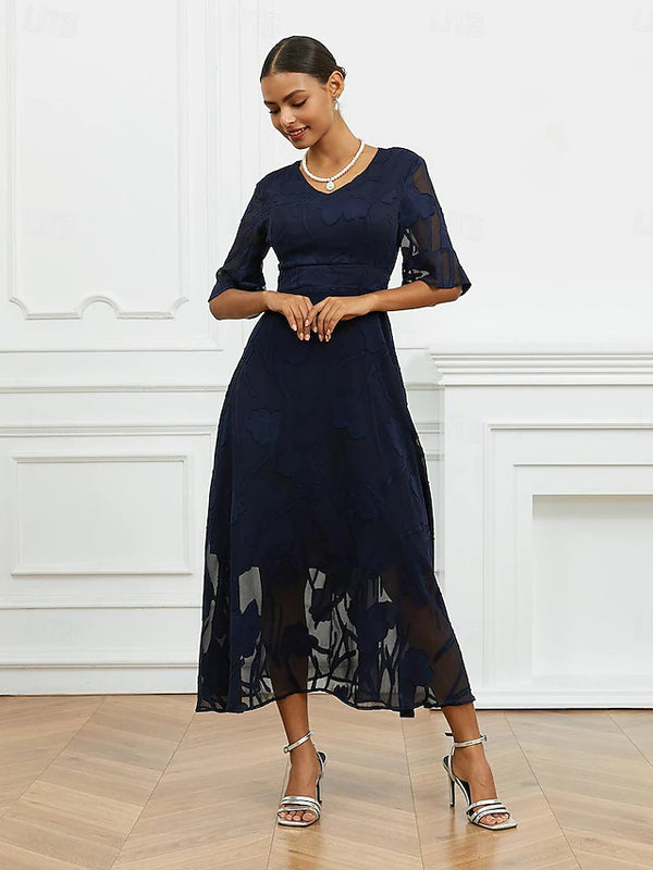 Lunessa | V-Neck Evening Maxi Dress