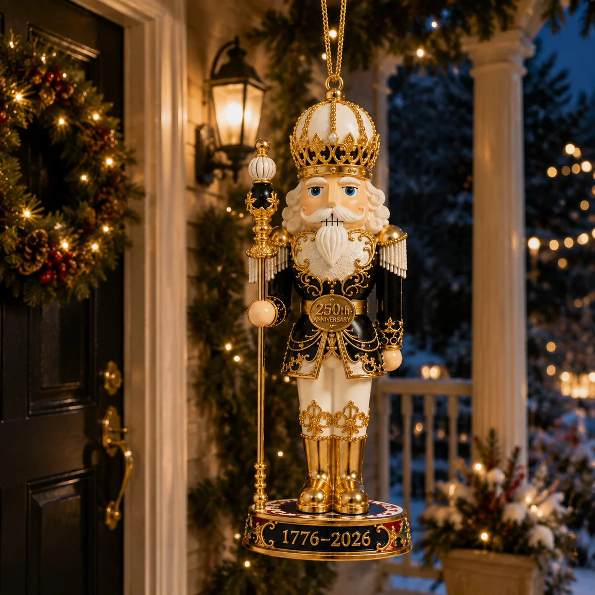FreedomKing – 250th Anniversary Patriotic Christmas Ornament