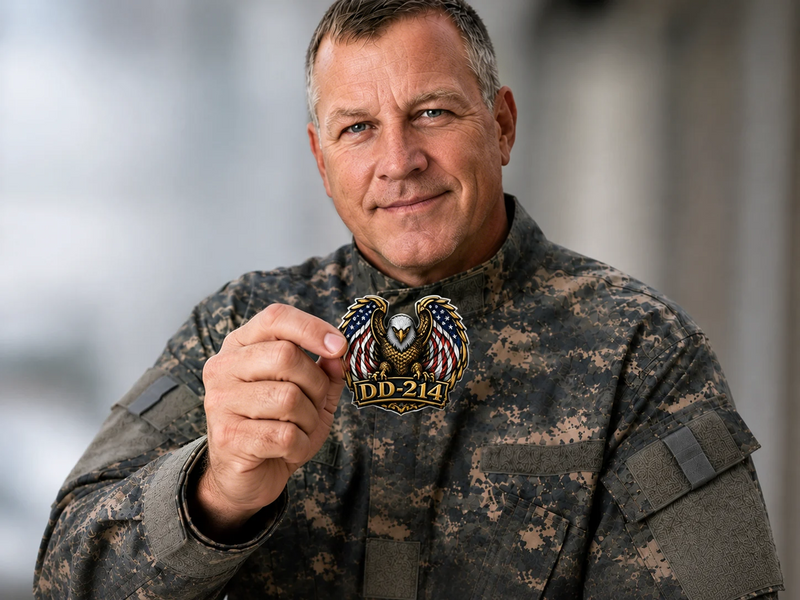 ValorGuard – Premium DD-214 Patriot Eagle Metal Emblem