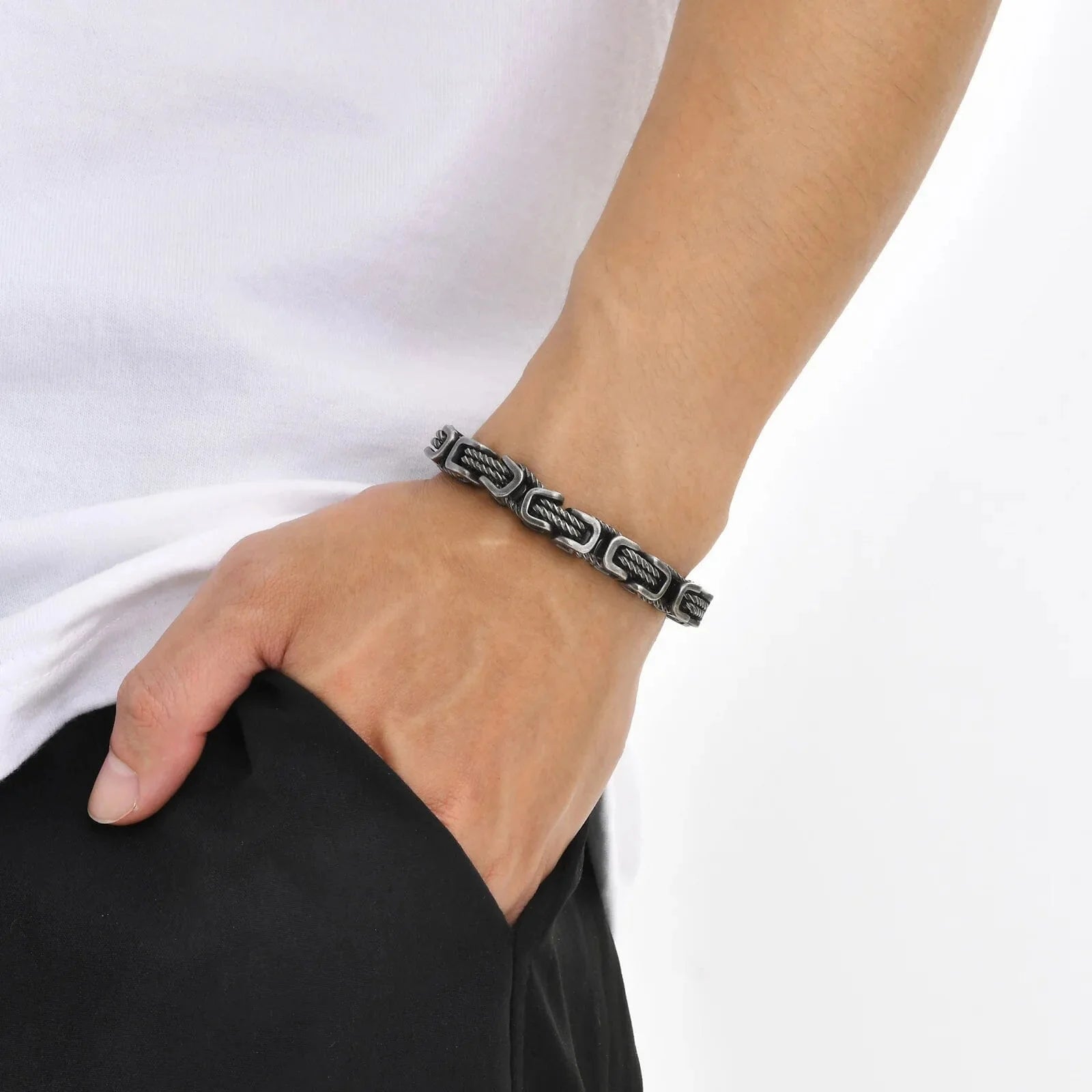 SteelForge – 316L Braided Stainless Steel Bracelet