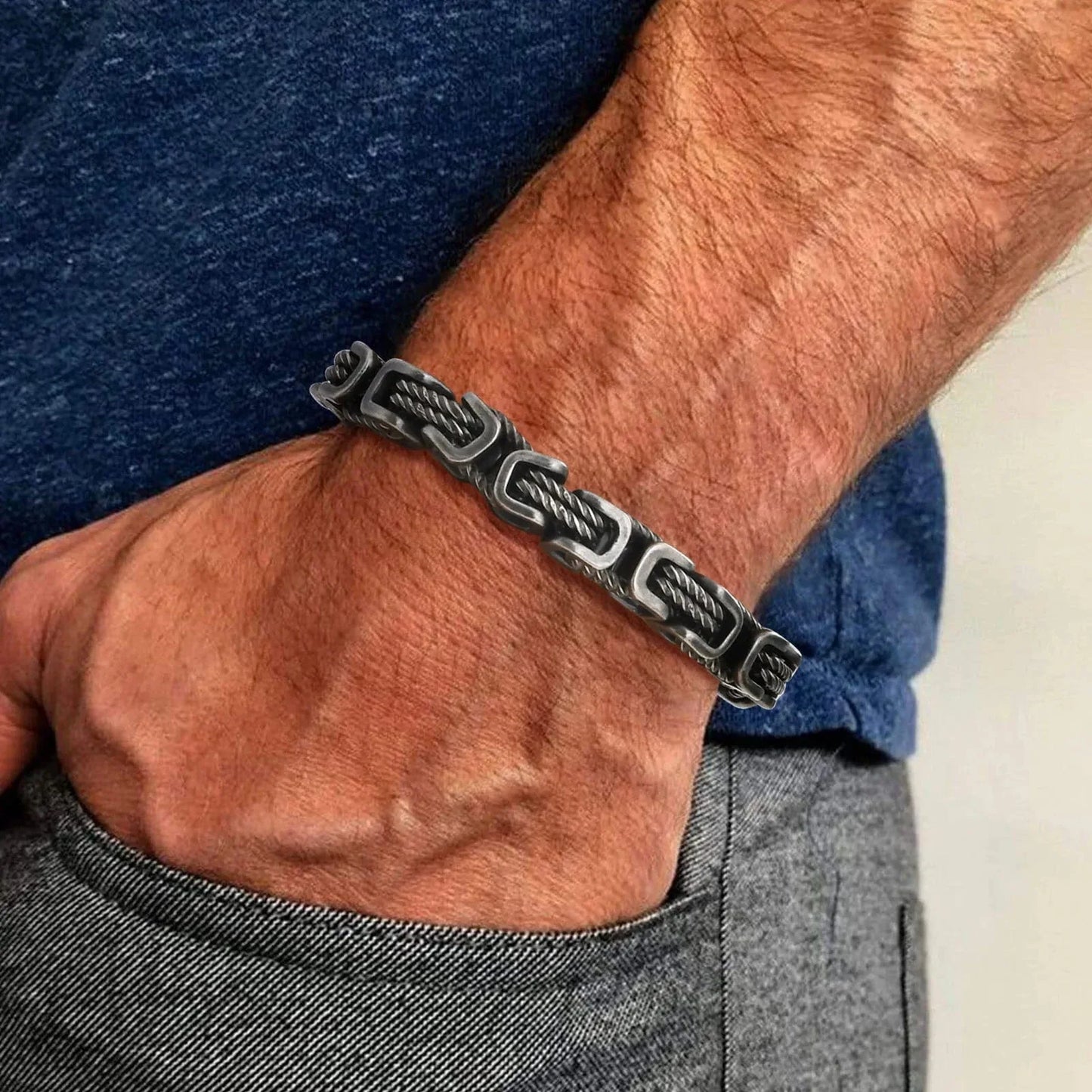 SteelForge – 316L Braided Stainless Steel Bracelet