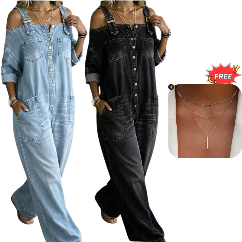 FlowEase – Premium Relaxed Wide-Leg Jumpsuit