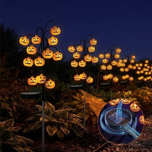 AutumnWisp – Solar Pumpkin Branch Garden Lights