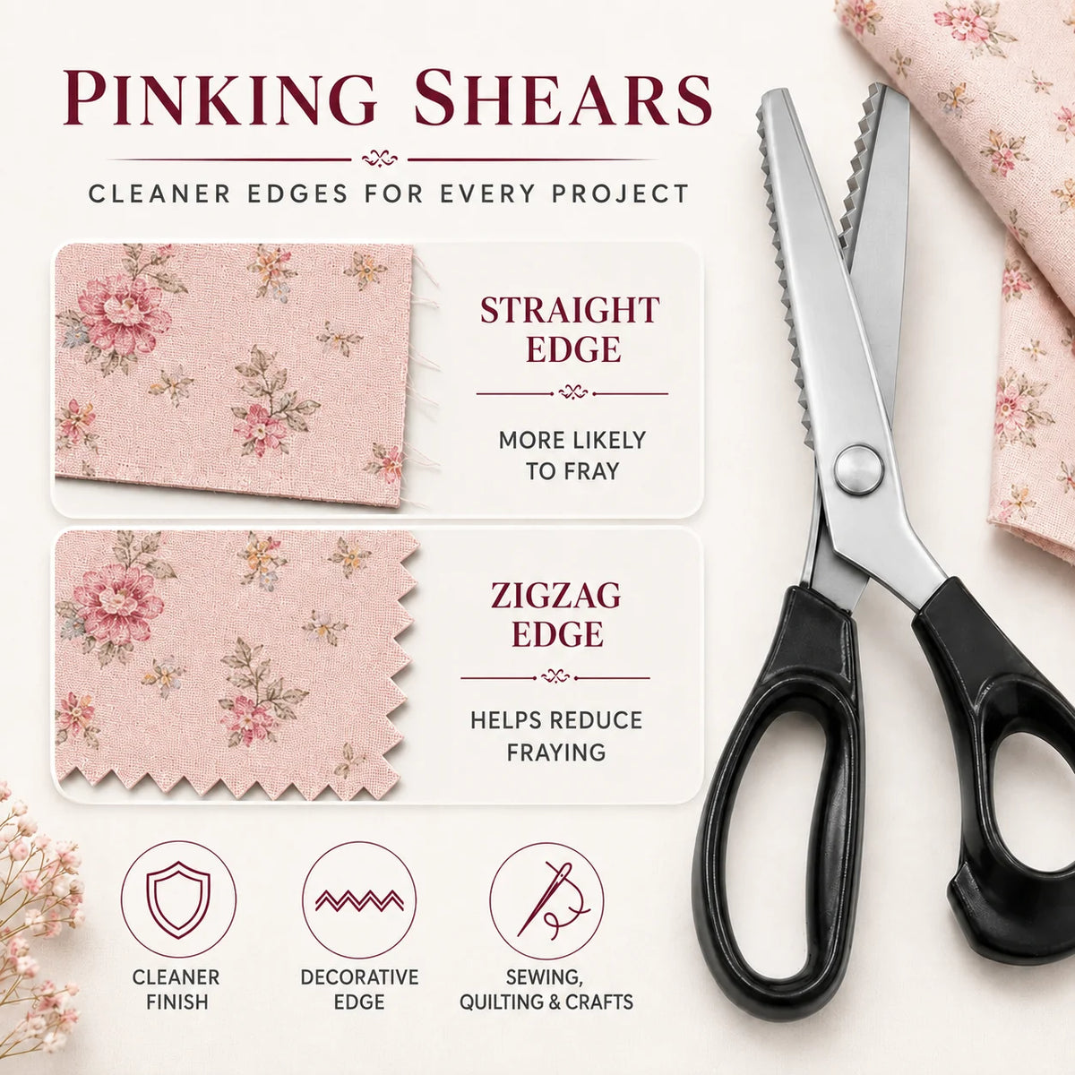 CutLoom – Stainless Steel Zig Zag Sewing Scissors