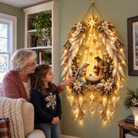 SacredRadiance – Holy Family Lighted Wall Décor
