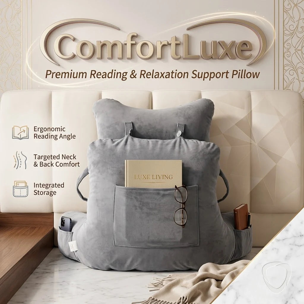ComfortLuxe – Premium Reading & Relaxation Support Pillow