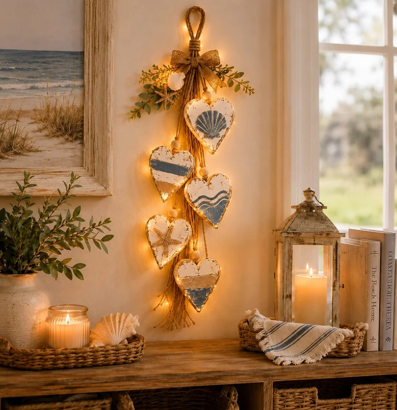 HeartHaven – Rustic Layered Heart Wall Hanging Decor