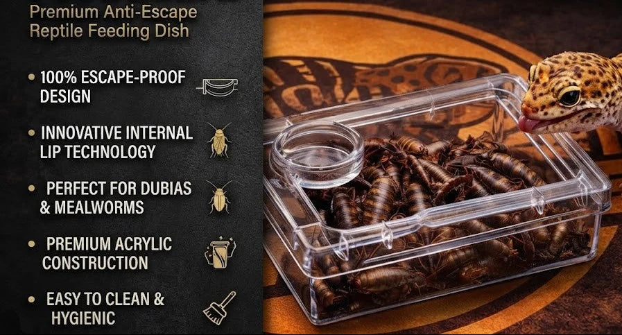 TerraLock – Premium Anti-Escape Reptile Feeding Dish