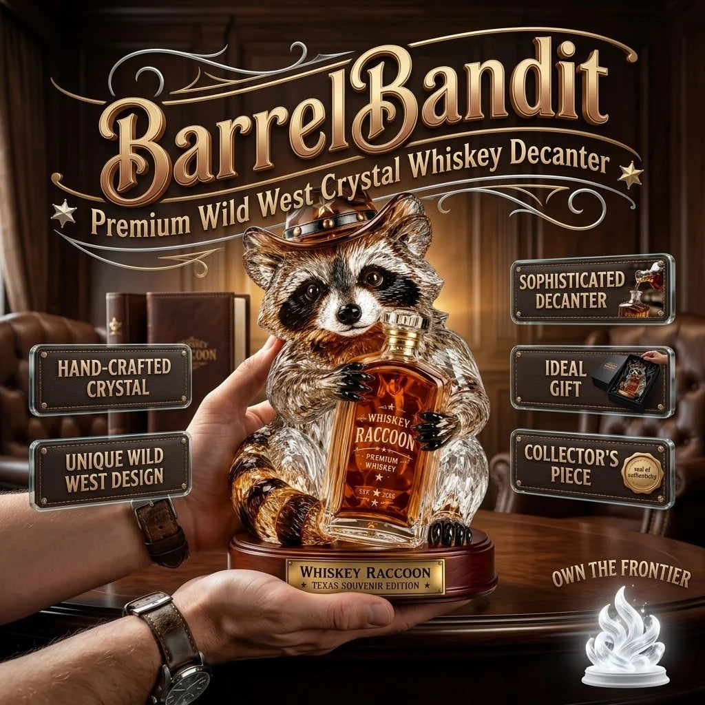 BarrelBandit – Premium Wild West Crystal Whiskey Decanter