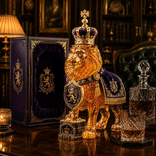 RoyalVessel – Premium Lion Design Glass Decanter
