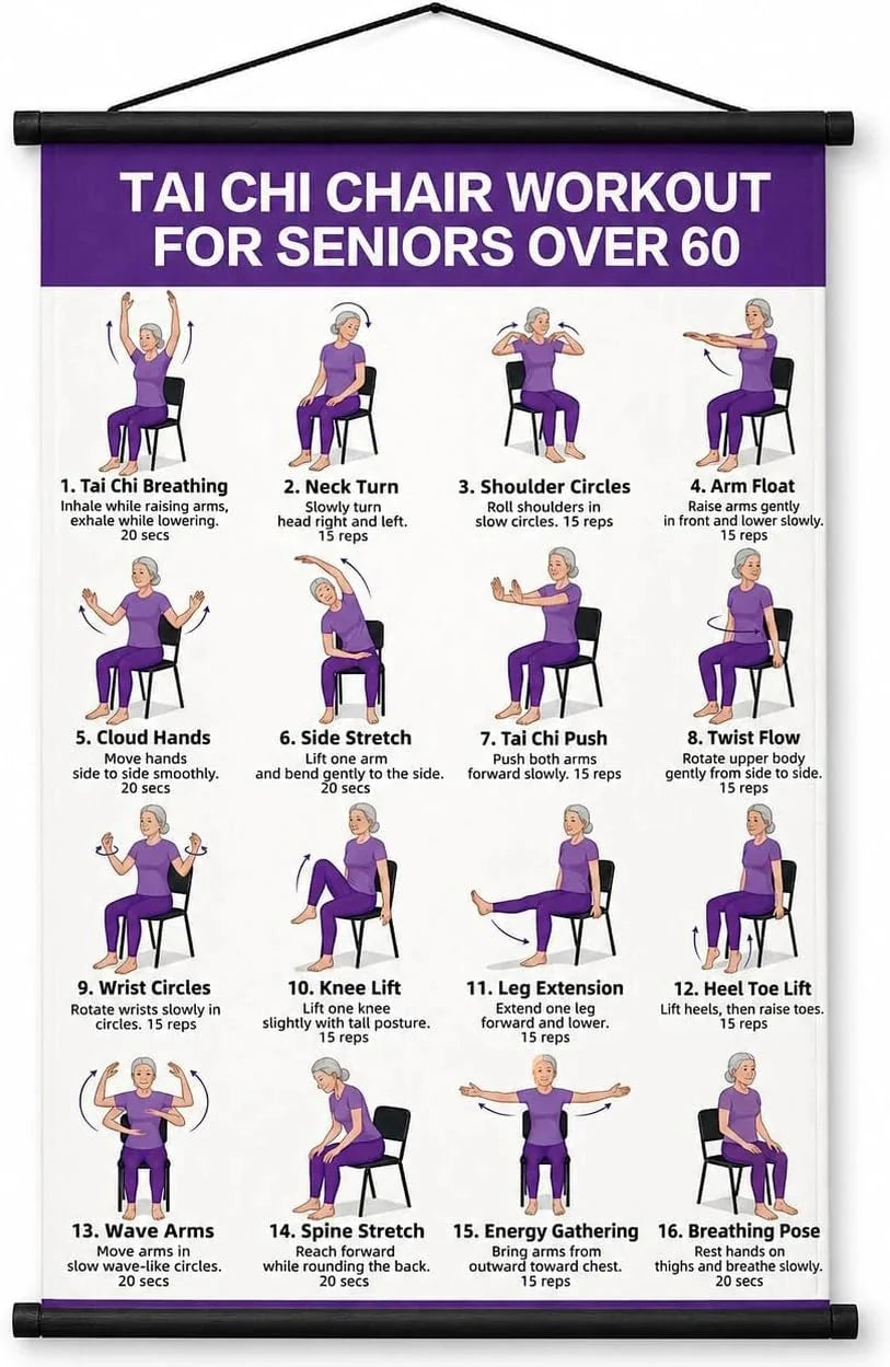 TaiChiEase – 16-Move Chair Tai Chi Workout Chart