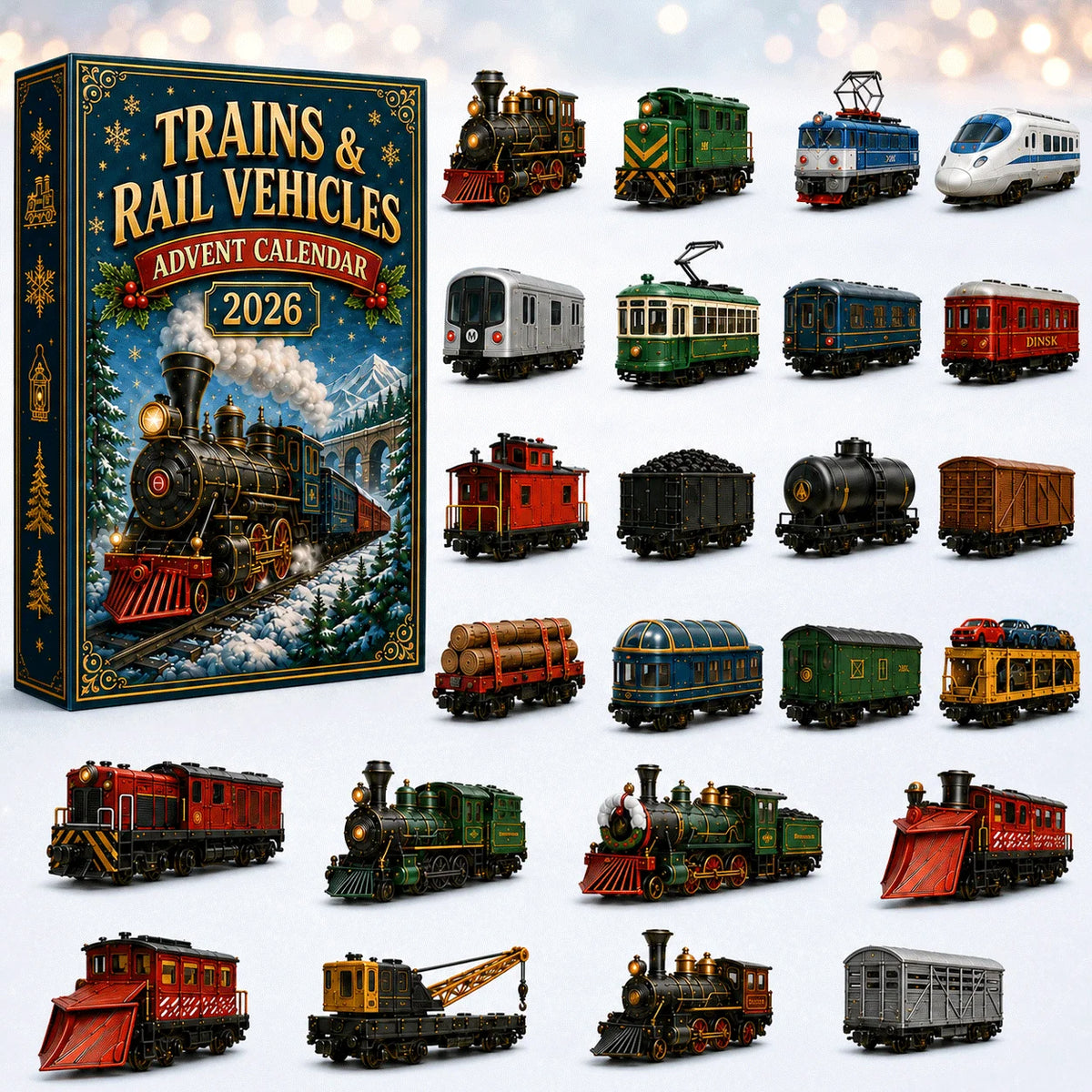 RailCrest – 24-Day Trains & Rail Vehicles Advent Calendar 2026