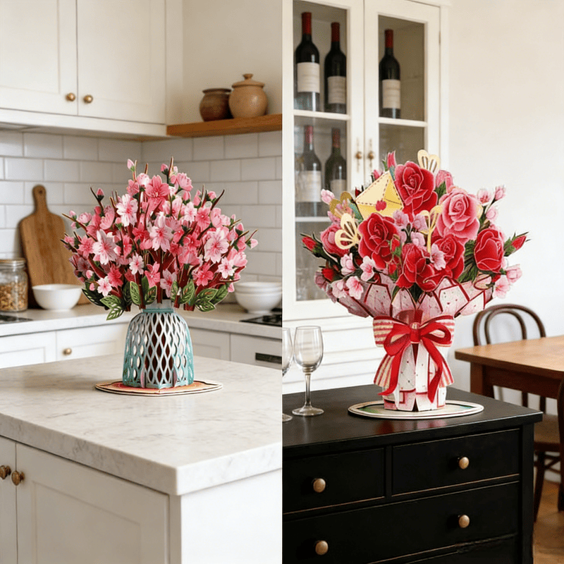 🌼💌 Forever-Blooming 3D Flower Pop-Up Card– Personalized Love Message & Everlasting Bloom 🎁