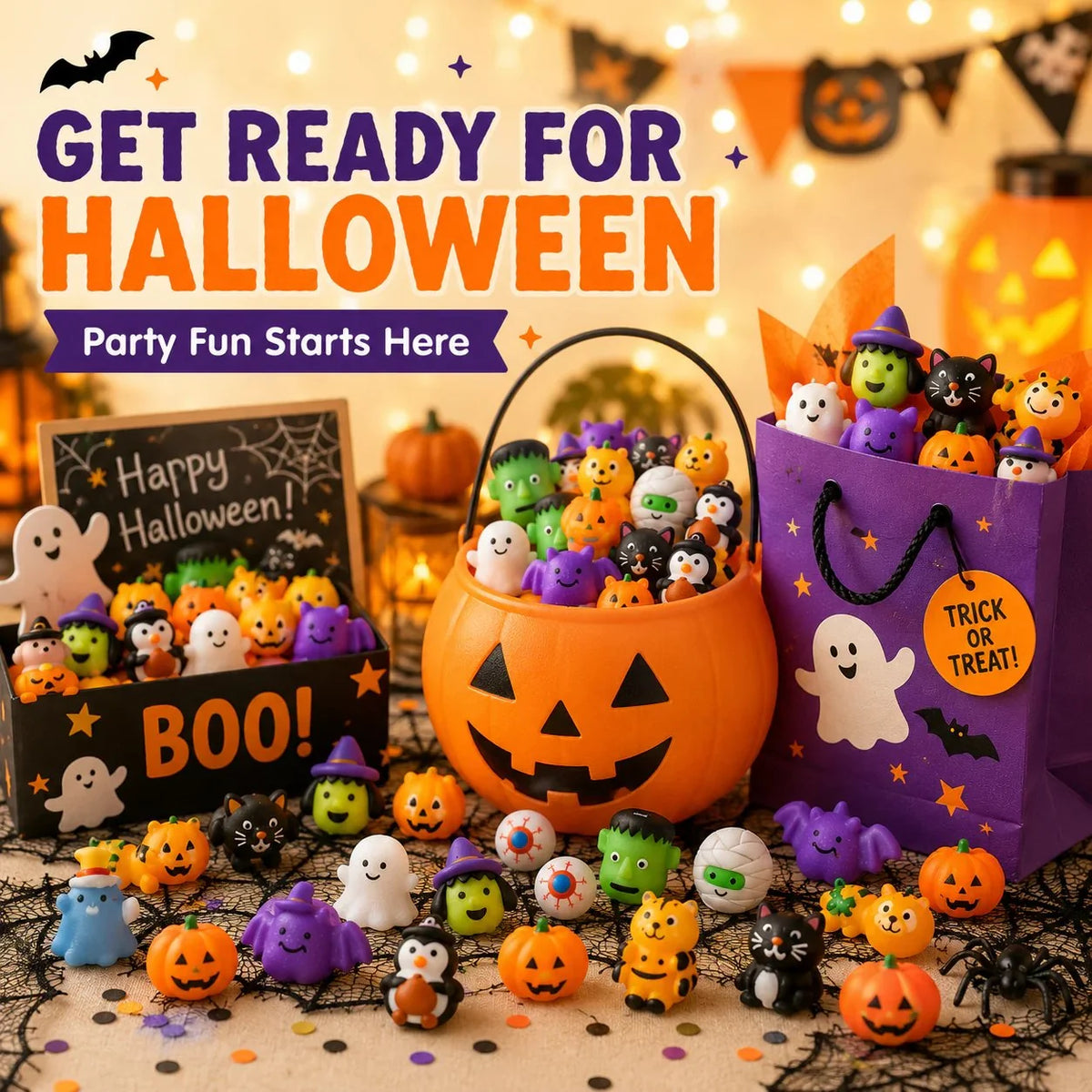 SpookJoy – 30-Piece Halloween Mochi Squishy Toy Set