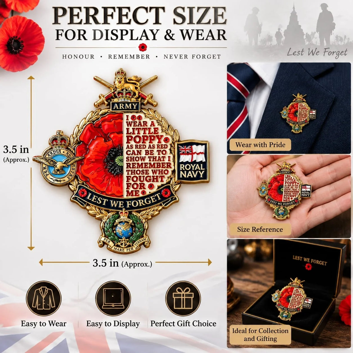 RemembranceCrest – British Armed Forces Tribute Badge