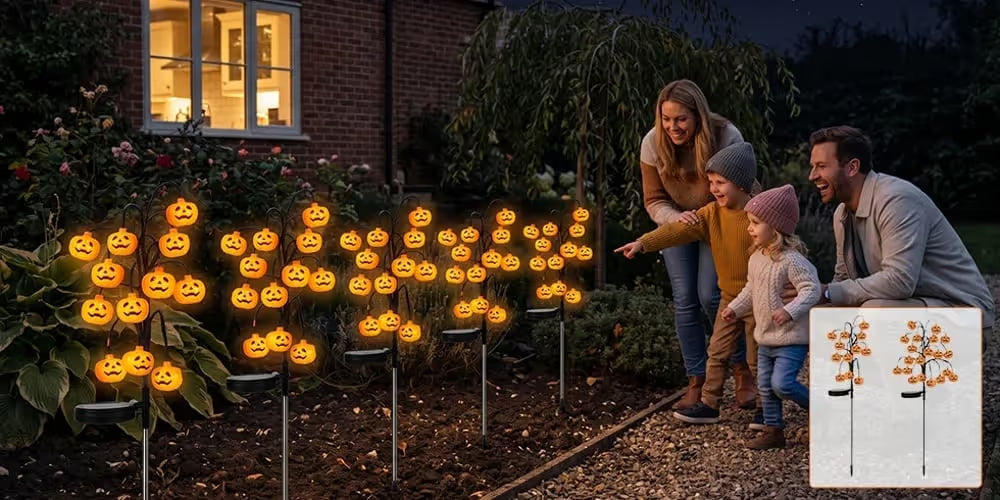 AutumnWisp – Solar Pumpkin Branch Garden Lights
