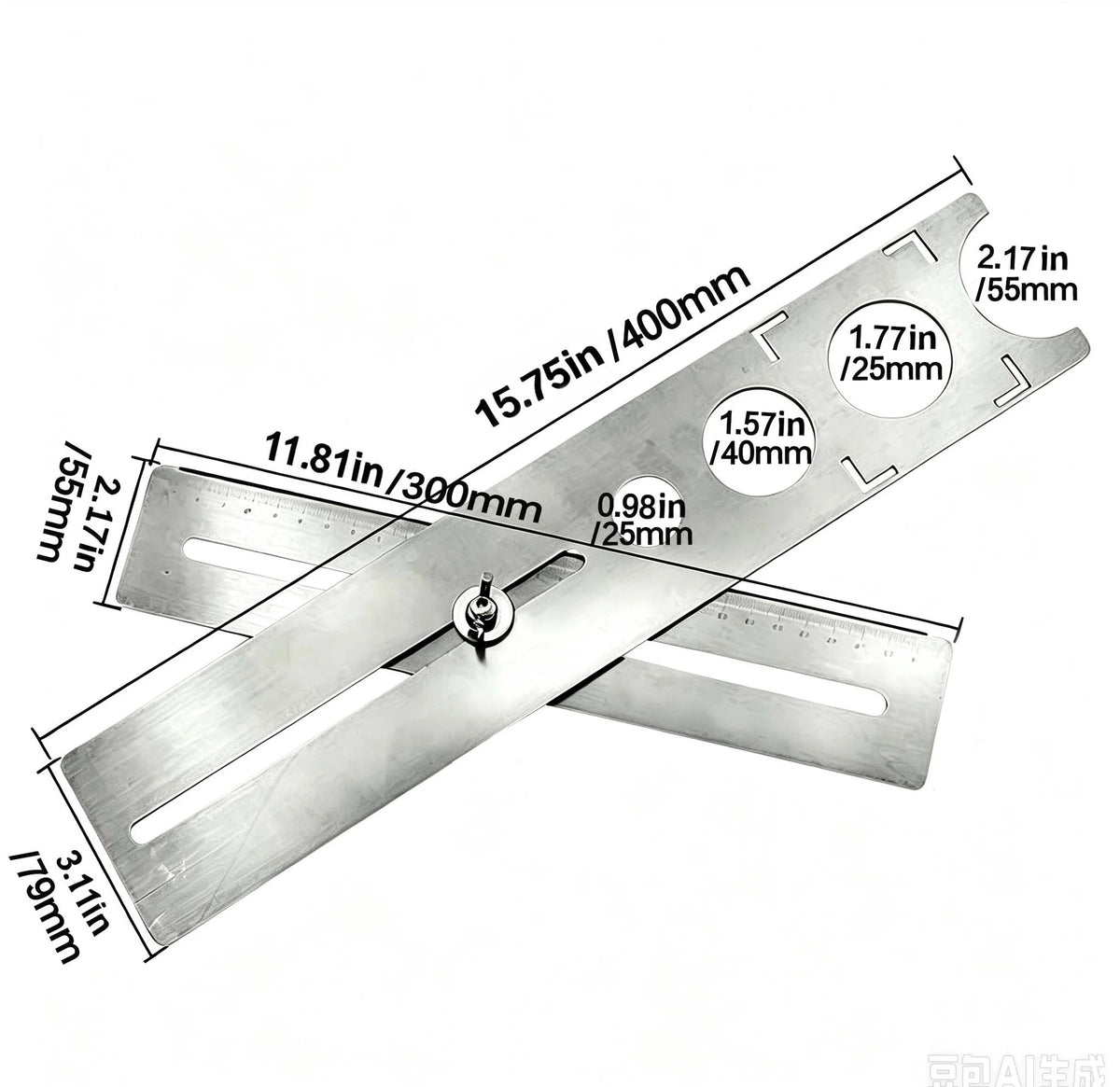 TileCraft – Stainless Steel Hole Marking Ruler