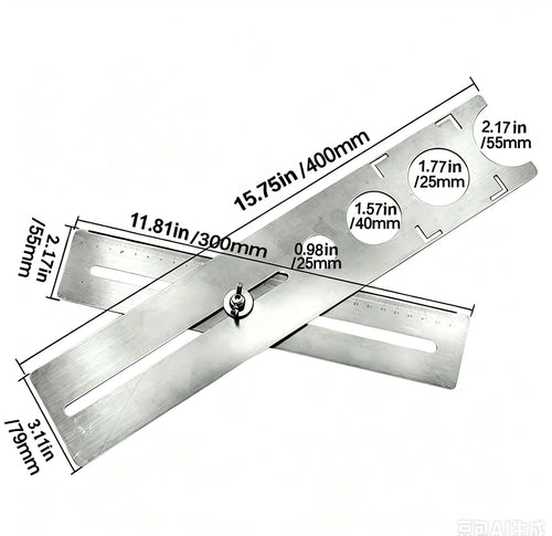 TileCraft – Stainless Steel Hole Marking Ruler