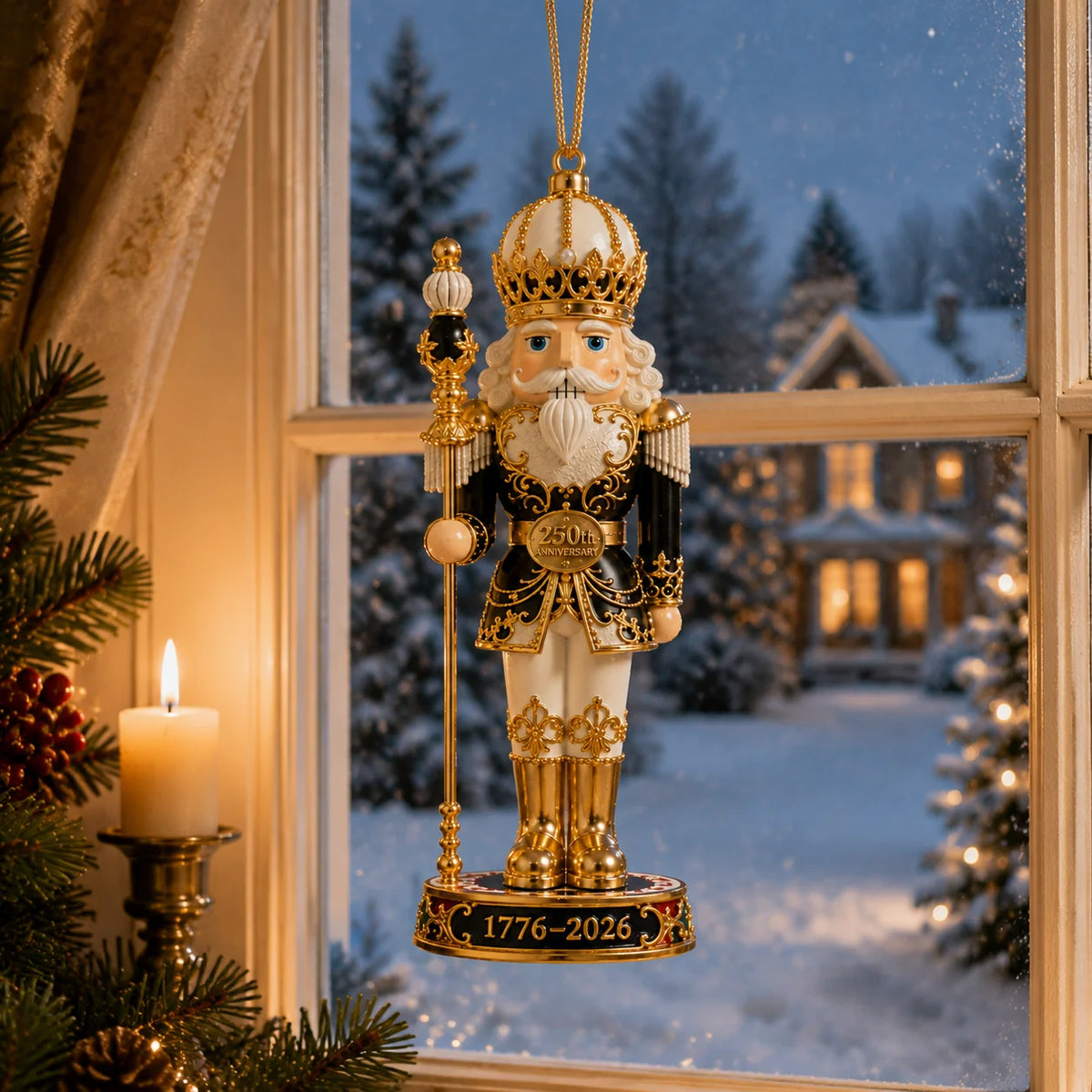 FreedomKing – 250th Anniversary Patriotic Christmas Ornament