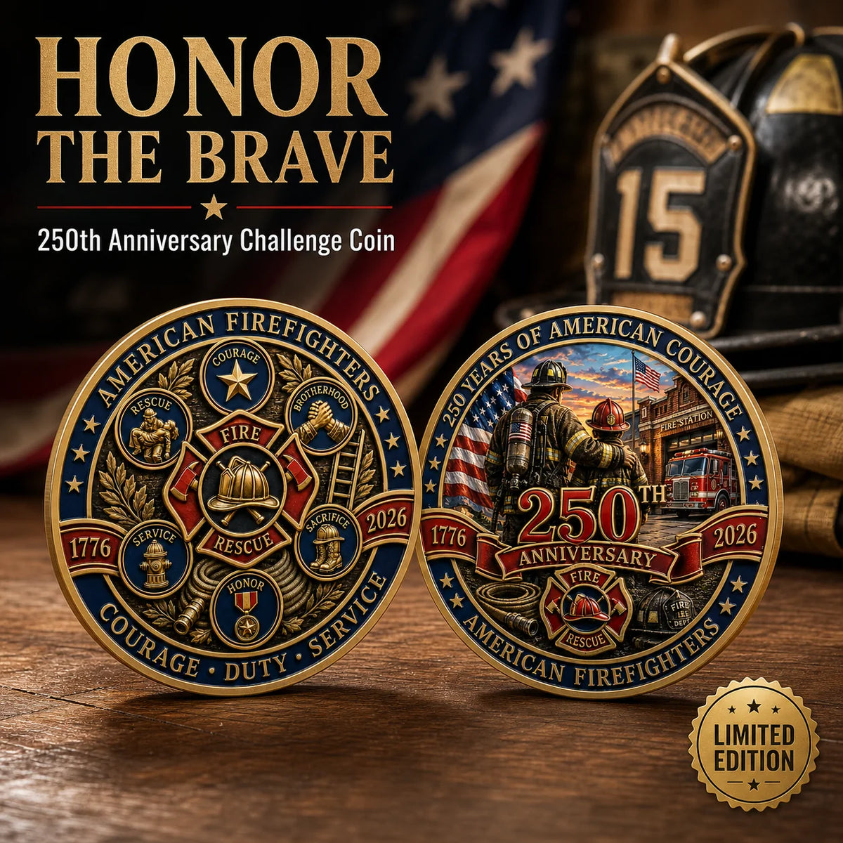 ValorGuard – Firefighter 250th Anniversary Collectible Coin