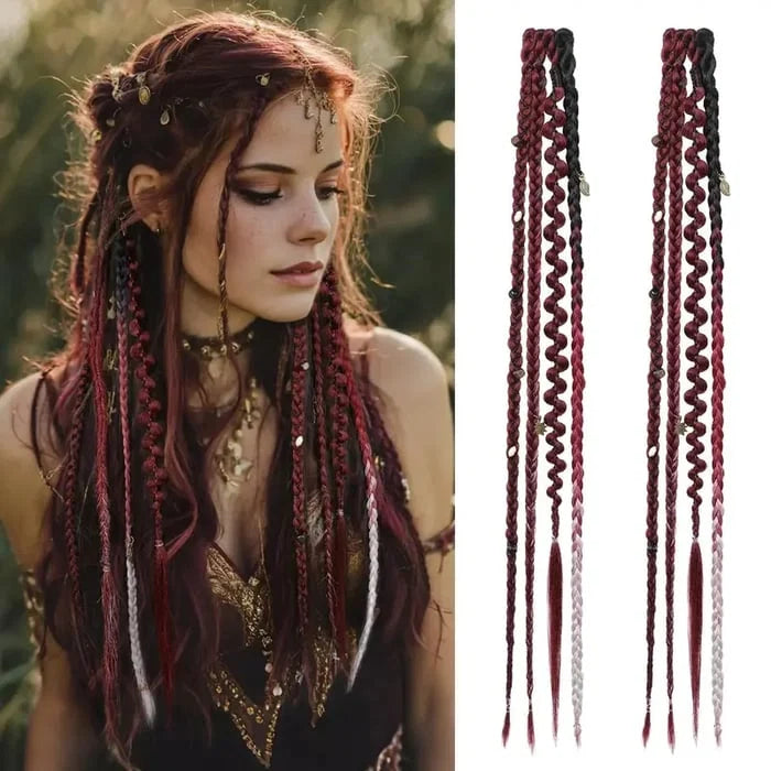 BohoGlow – Beaded Clip-In Braids