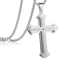 CrestOria – Lord’s Prayer Layered Cross Necklace