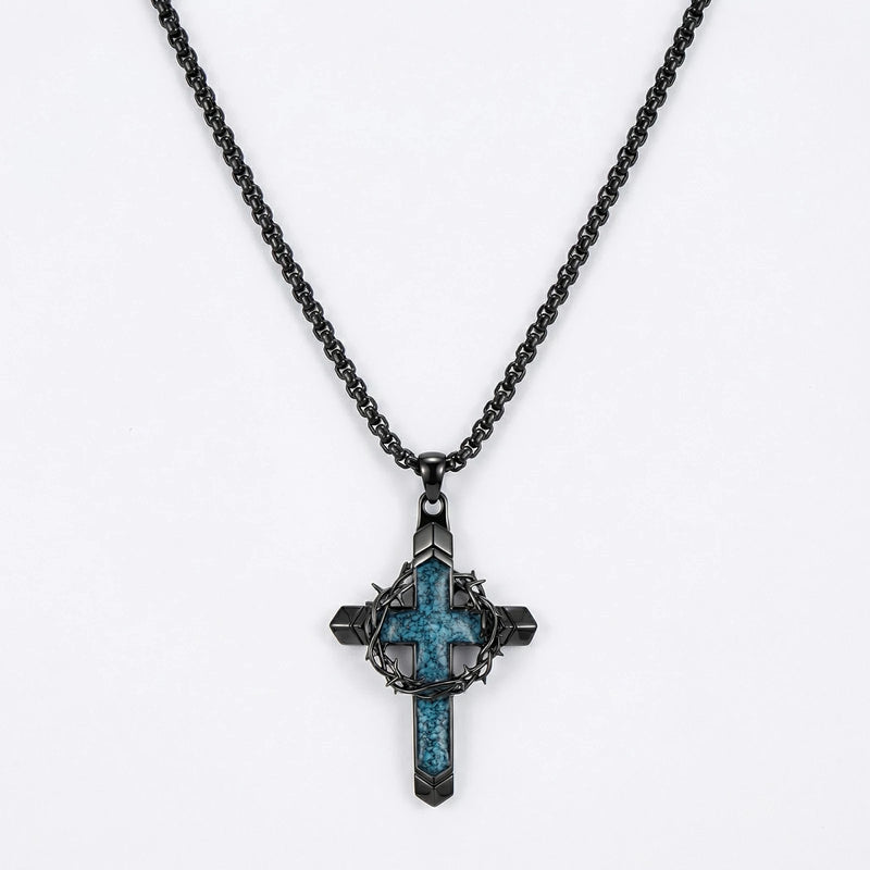 FaithStone – Turquoise Cross Necklace