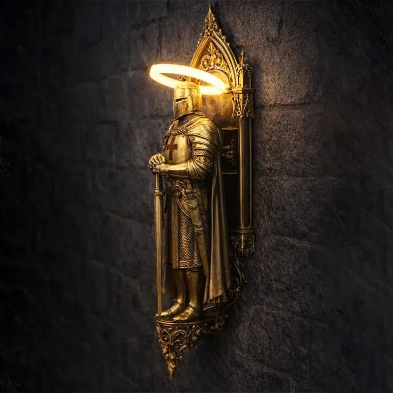 KnightGlow – Medieval Knight Wall Lamp