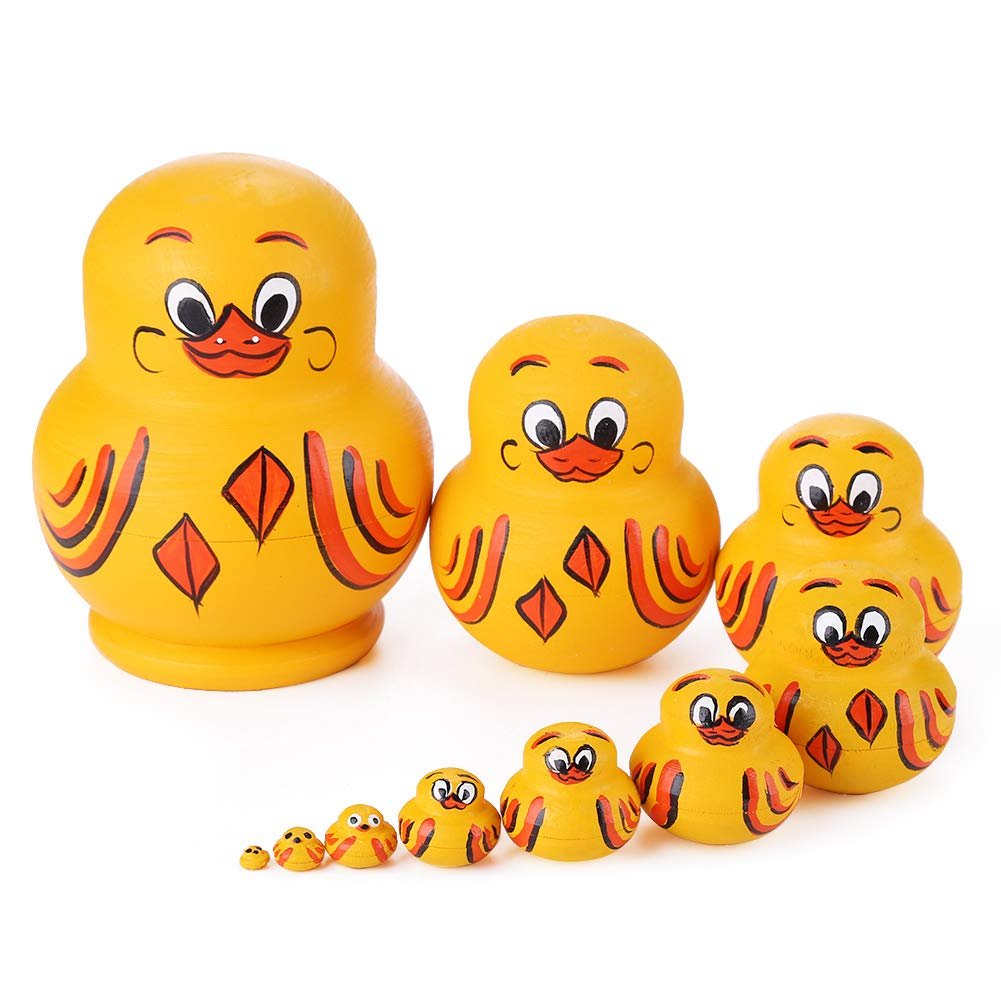 🔥LAST DAY 49% OFF🔥Wooden Yellow Duck Handmade Toys 10 PCS