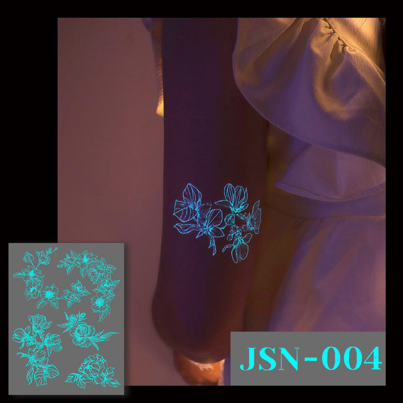 NeonFlutter – Luminous Butterfly Temporary Tattoo Stickers