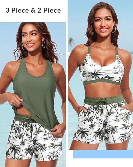AquaFlex – 3-Piece Tummy Control Tankini Set
