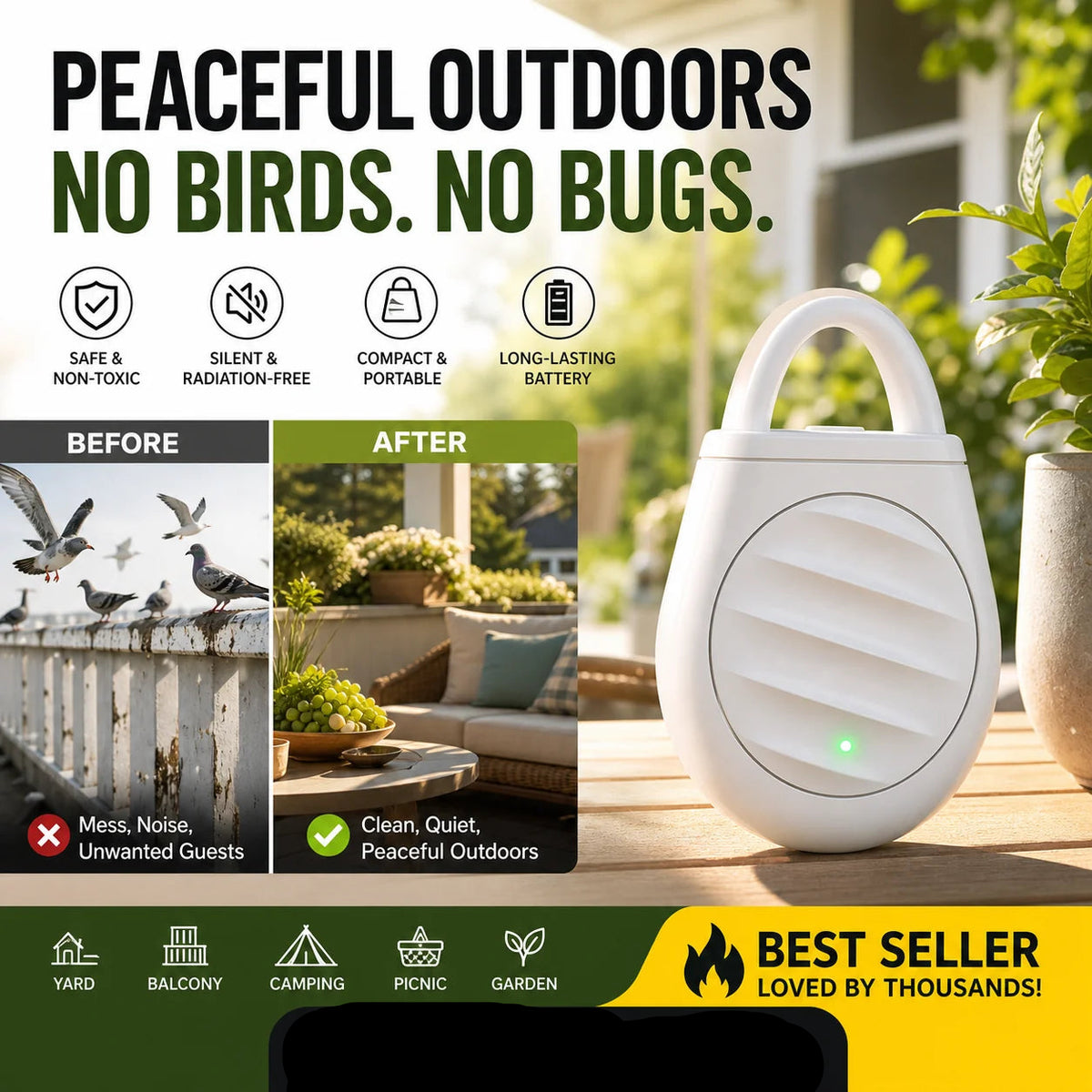SonicAway – Portable Ultrasonic Pest Deterrent