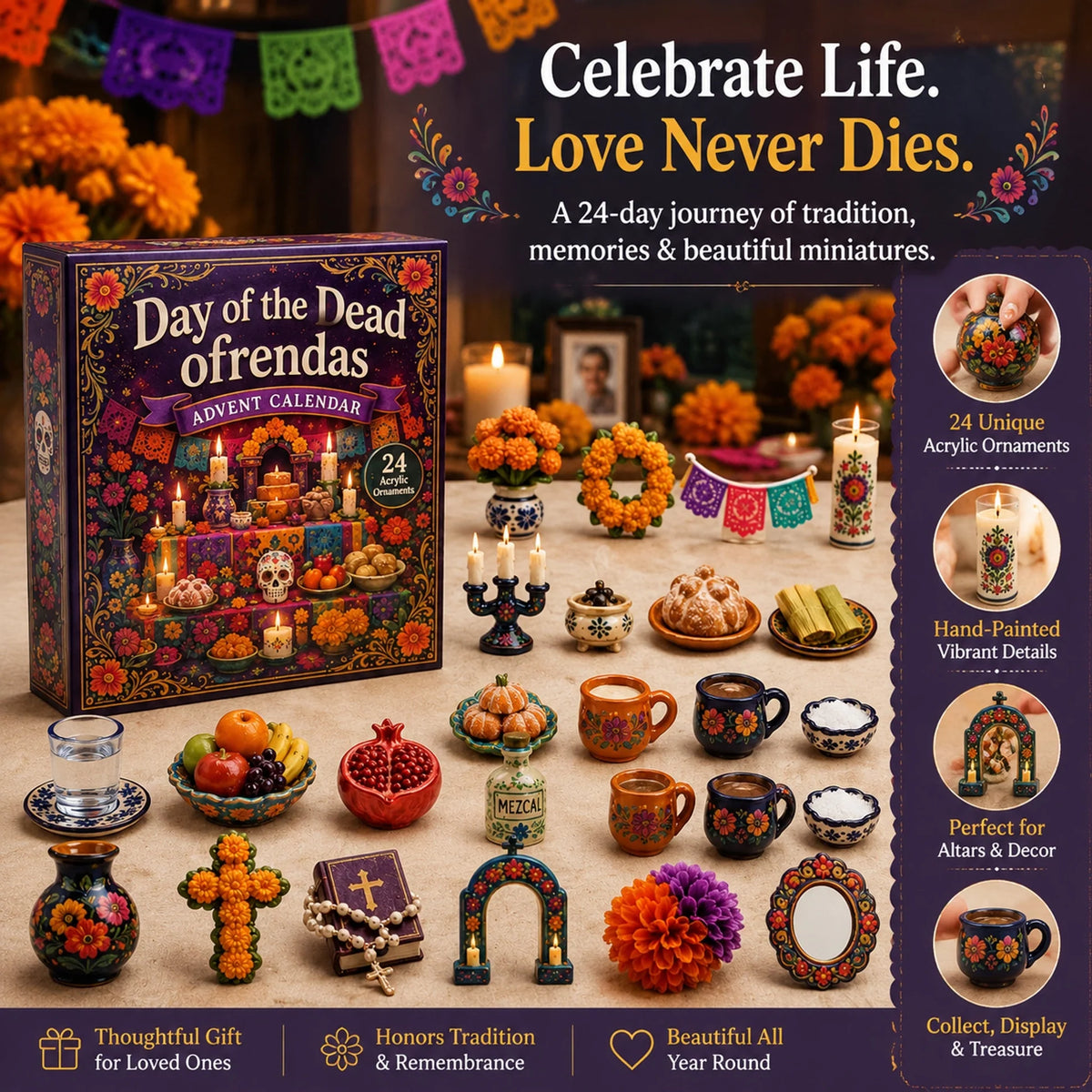 JoyReveal – 24-Day Acrylic Mystery Ornament Calendar
