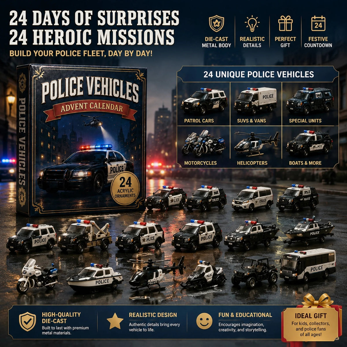 PoliceFleet – 24-Day Mystery Vehicle Advent Calendar