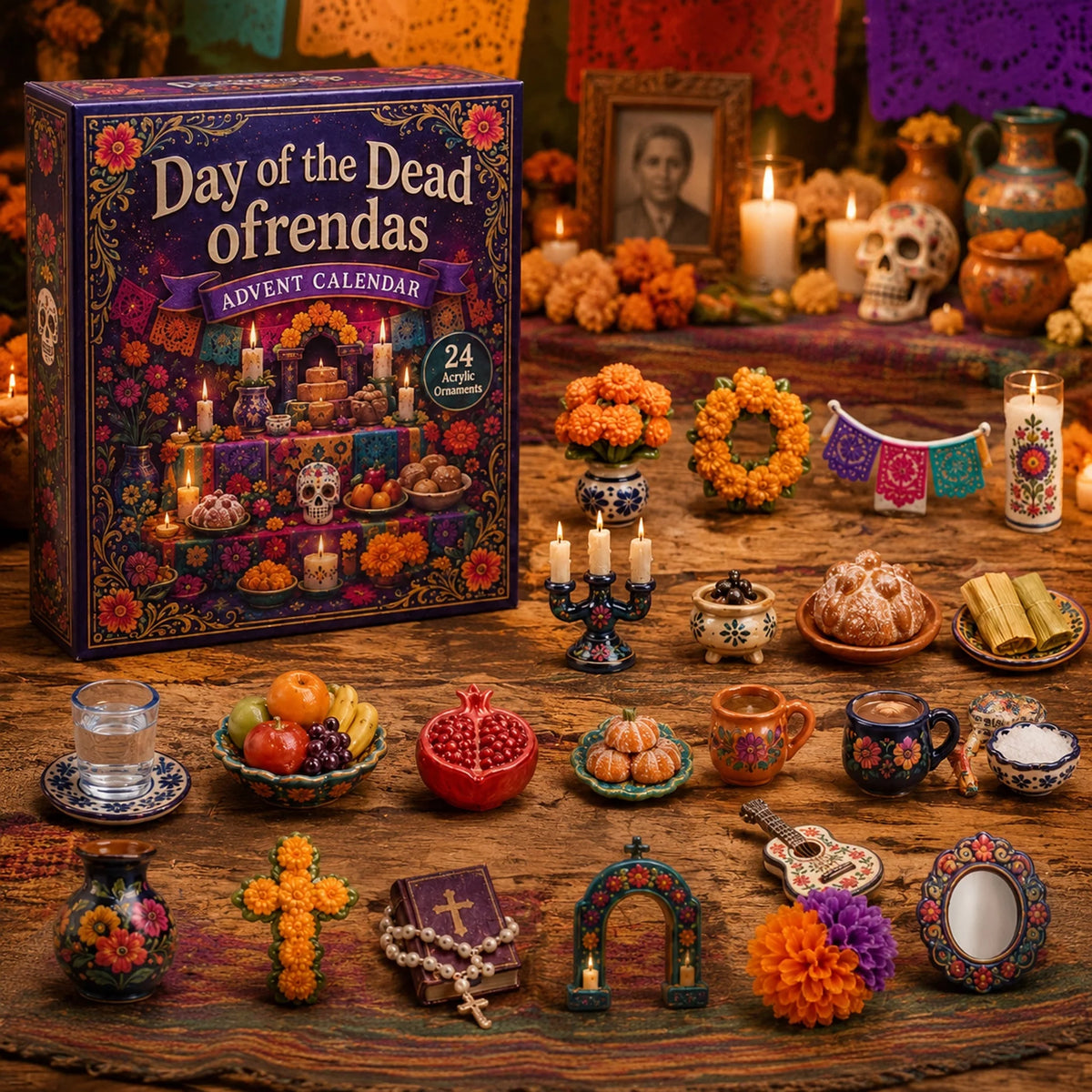 JoyReveal – 24-Day Acrylic Mystery Ornament Calendar