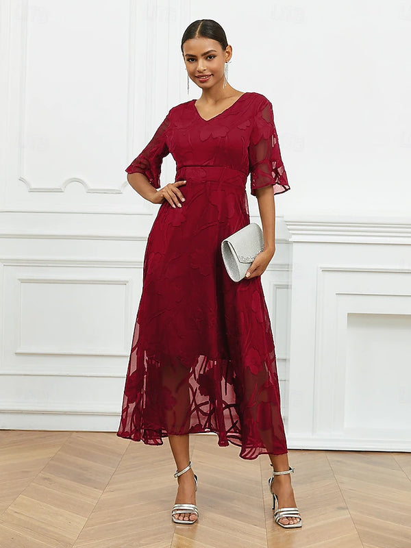 Lunessa | V-Neck Evening Maxi Dress