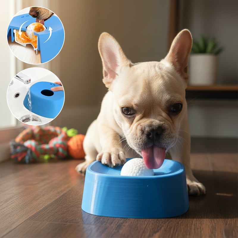 Slow-Feed Liquid Dog Bowls