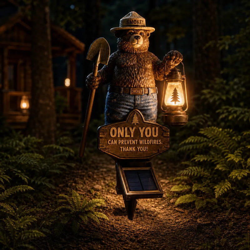 LandCharm– Solar Bear Garden Lantern Decor