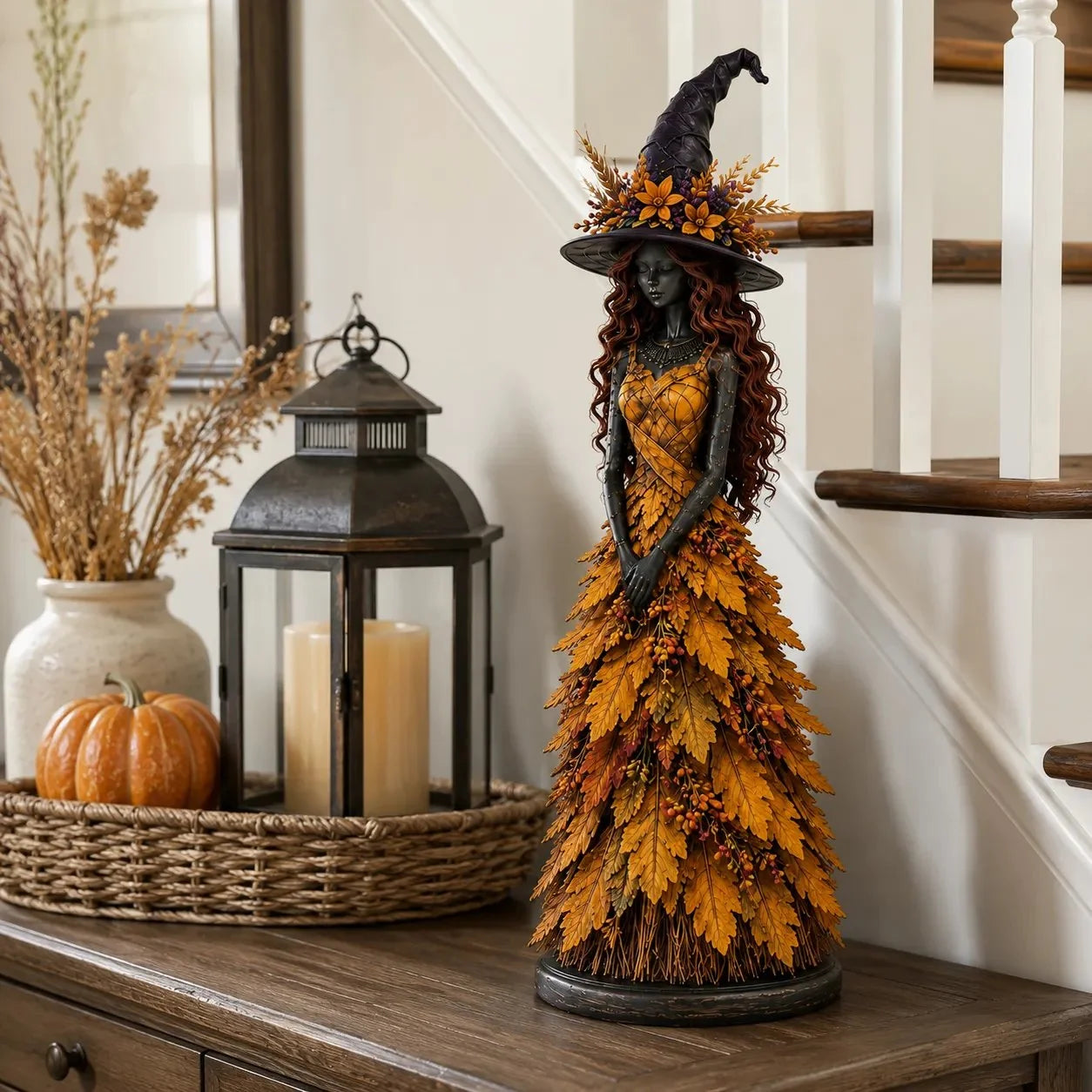 AutumnCharm – Enchanted Witch Figurine