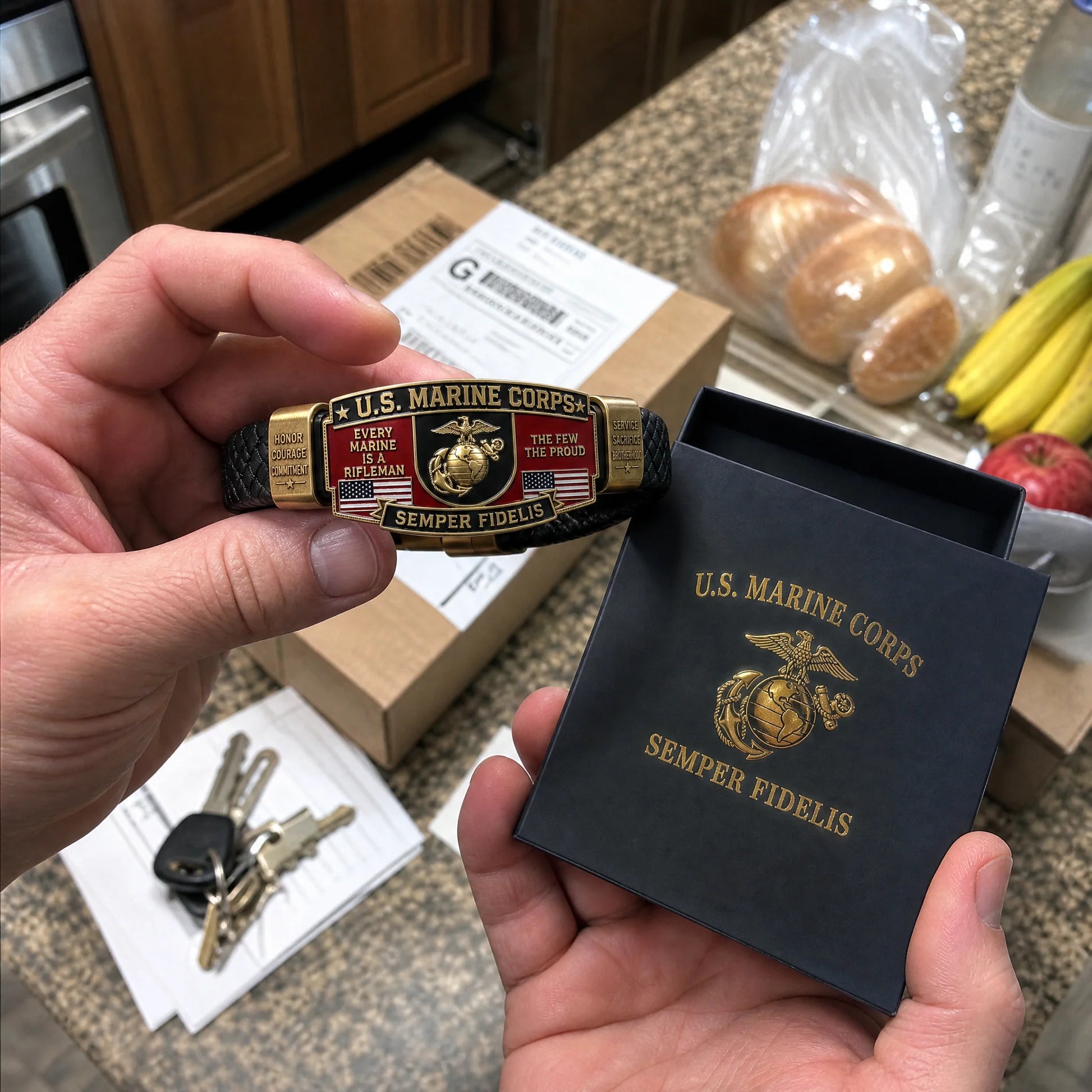 ValorForge – Premium Semper Fi Tribute Bracelet